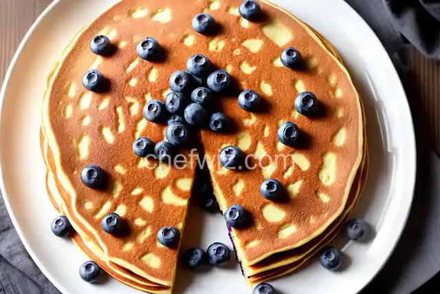 Giant No-Flip Blueberry Pancake