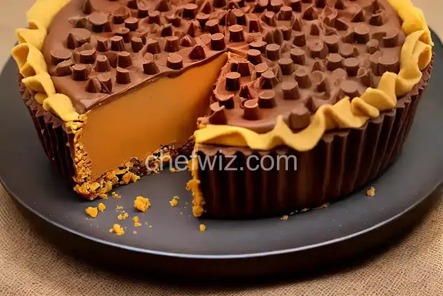Giant Peanut Butter Cup Stuffed with Reese's Pieces