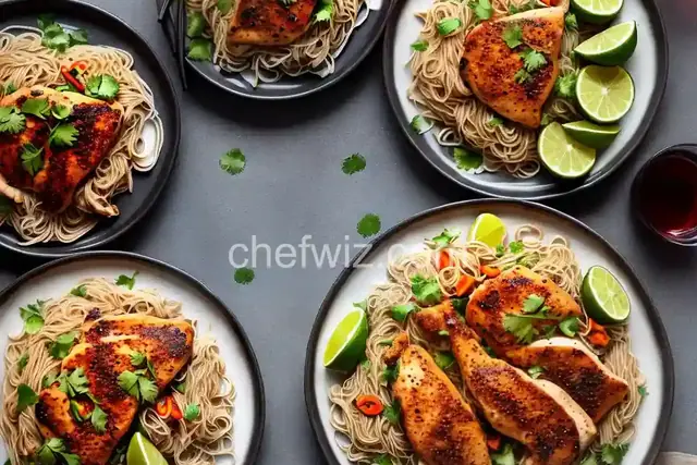 Ginger-Lime Chicken with Rice Noodles