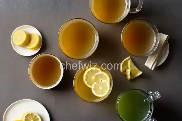Ginger lemon honey green tea