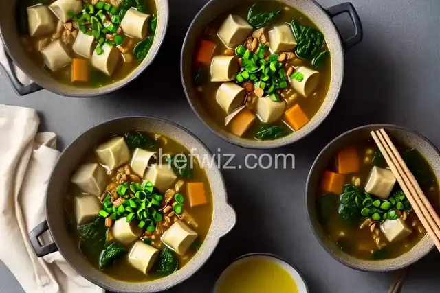 Gingery Spinach and Dumpling Soup