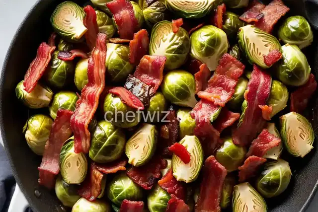 Glazed Brussels Sprouts with Bison Bacon