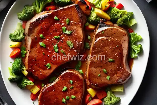 Glazed Double-Cut Pork Chops