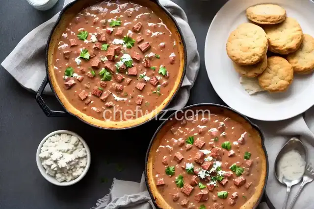 Gloria's Sausage Gravy with Biscuits