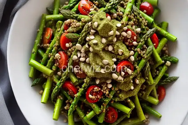 Gluten-Free Buckwheat, Asparagus, and Pesto Salad