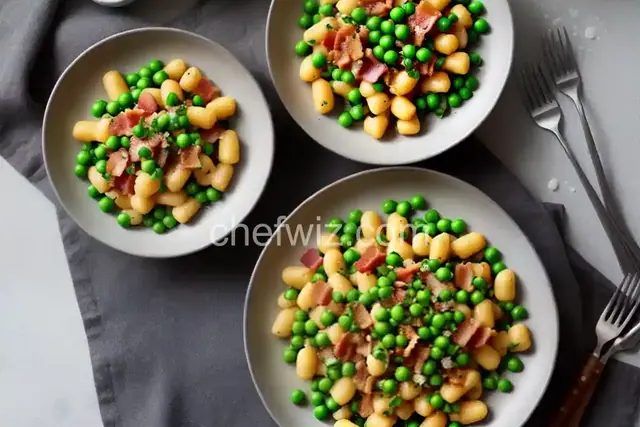 Gnocchi with Bacon and Sweet Peas