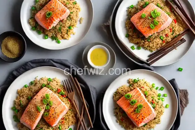 Golden Fried Rice With Salmon and Furikake