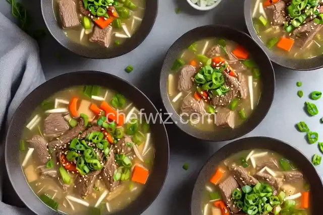 Good Luck Beef and Korean Rice Cake Soup (