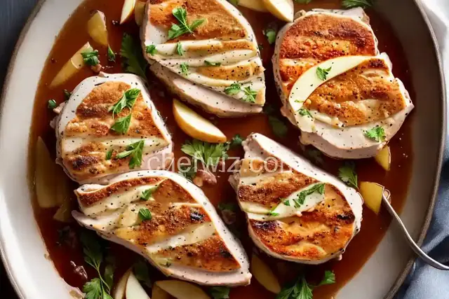 Gorgonzola and Apple Pork Chops