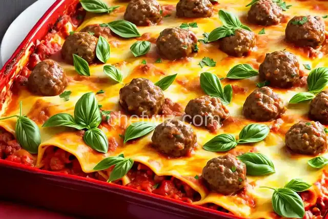 Grandma Guarnaschelli's Lasagna with Mini Beef Meatballs