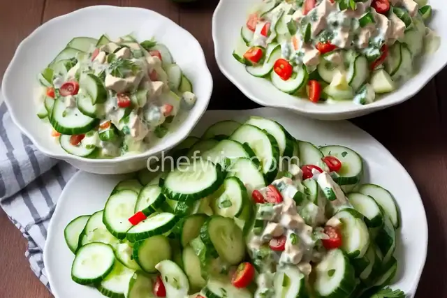 Grandmother's Sour Cream Cucumber Salad