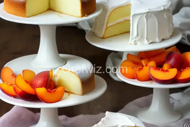 Great Grandma Pearl's Angel Food Cake with Peaches and Cream