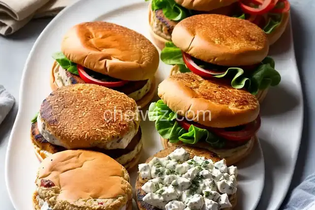 Greek Chicken Burgers with Feta