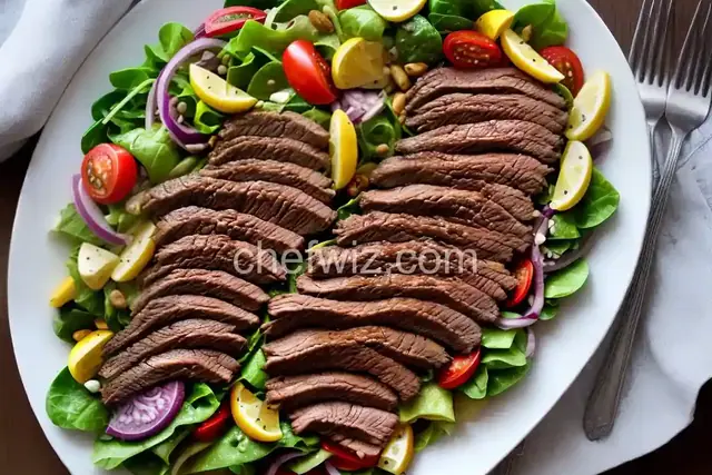 Greek Flank Steak and Veggie Salad