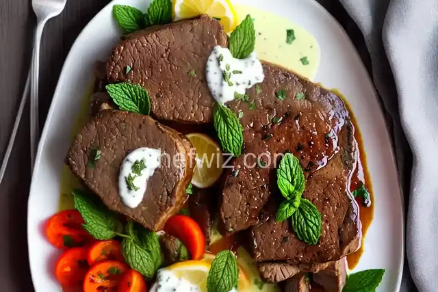 Greek Lamb with Yogurt Mint Sauce