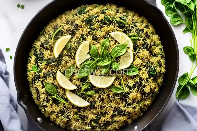 Greek Spinach Rice (Spanakorizo)