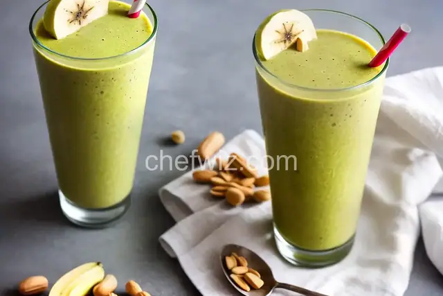 Green Banana and Peanut Butter Smoothie