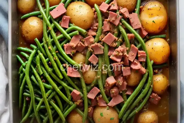Green Beans with Ham Hock and New Potatoes