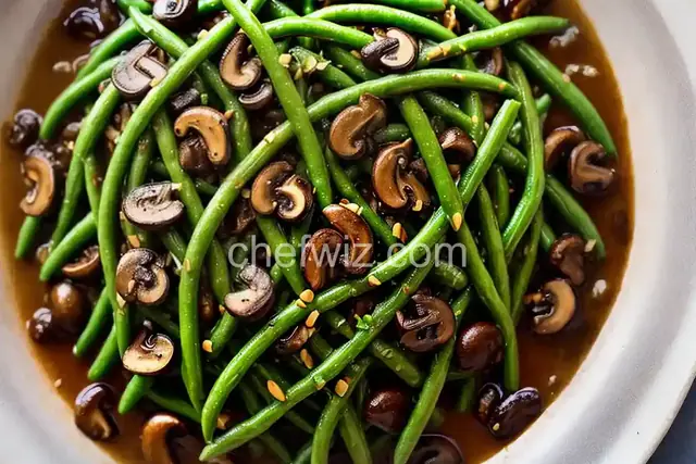 Green Beans with Mushroom and Shallots