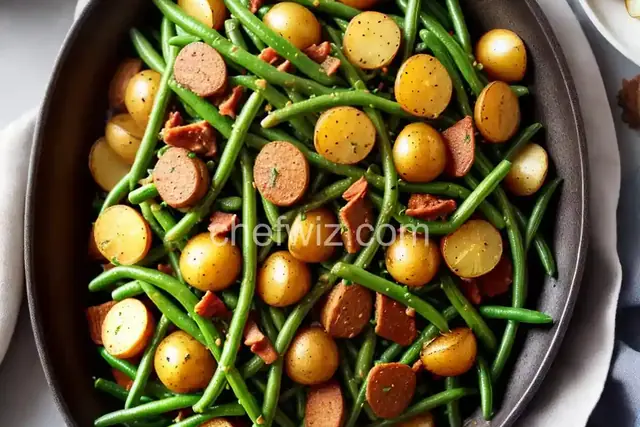 Green Beans with Potatoes and Smoked Turkey