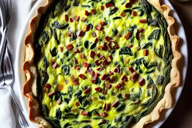 Green Chile Spinach Quiche