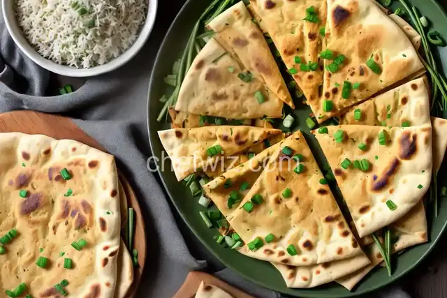 Green Onion Garlic Naan Bread
