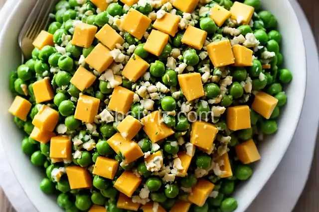 Green Pea Salad With Cheddar Cheese