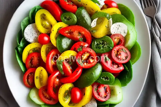 Green Pepper and Tomato Salad