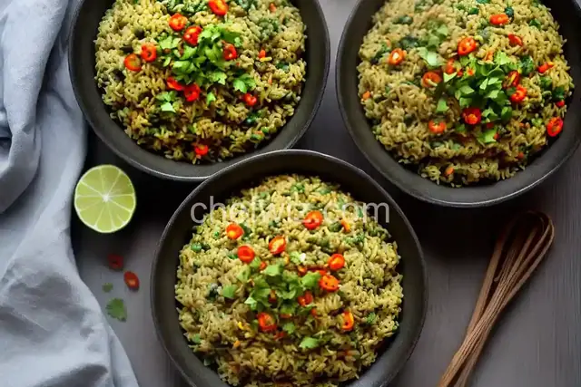 Green Rice with Poblano Chiles