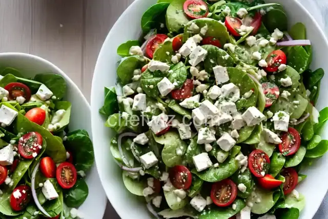 Green Salad With Creamy Feta Dressing