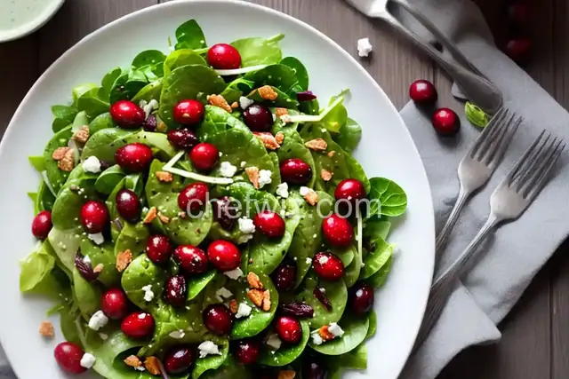 Green Salad with Cranberry Vinaigrette