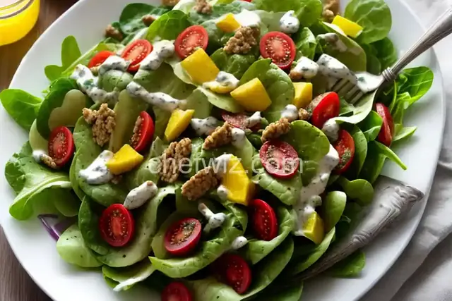 Green Salad with Creamy Mustard Vinaigrette