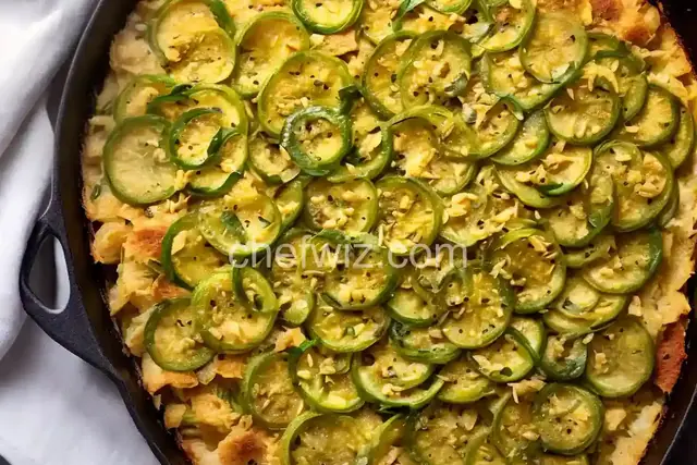 Green Tomato and Vidalia Onion Gratin