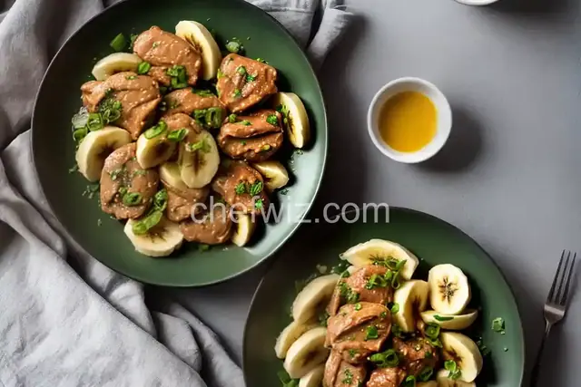 Green bananas and chicken gizzards