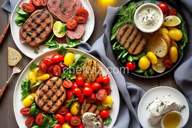 Grilled Antipasto with Mezzo Soprano Sauce