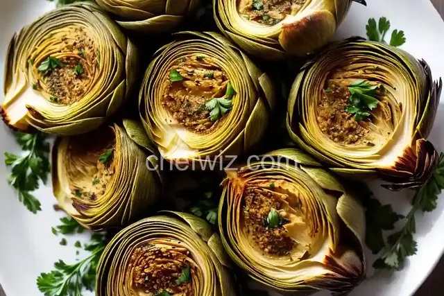 Grilled Artichokes with Parsley and Garlic