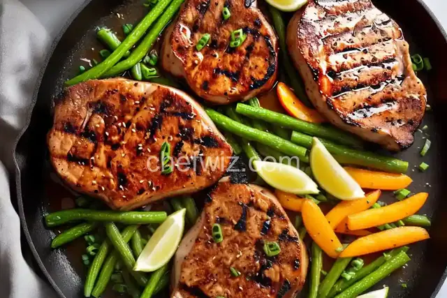 Grilled Asian Ginger Pork Chops