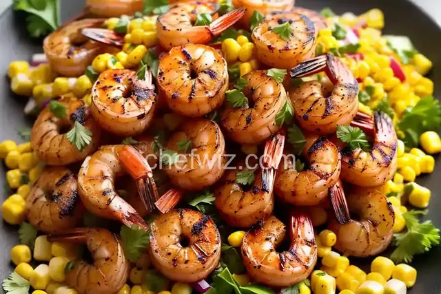 Grilled BBQ Shrimp with Citrus Corn Salad