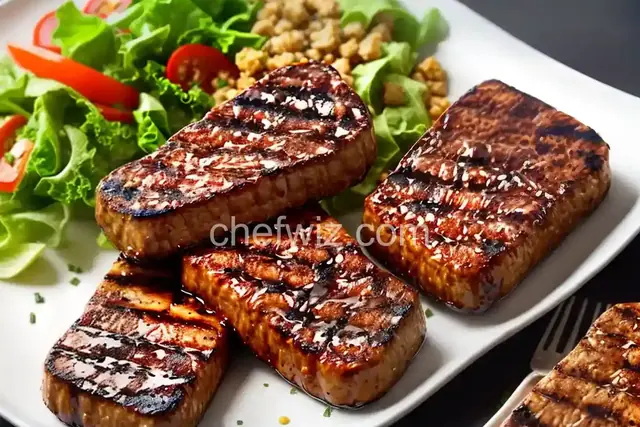 Grilled BBQ Tempeh Steaks
