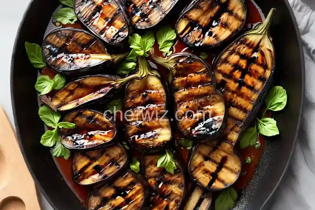 Grilled Baby Eggplant with Balsamic Glaze