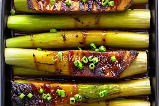 Grilled Braised Leeks