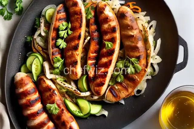 Grilled Bratwurst With Beer, Mustard, and Sauerkraut Recipe