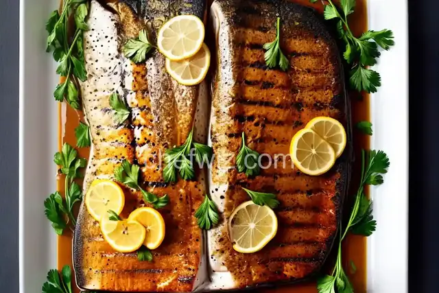 Grilled Butterflied Trout with Lemon-Parsley Butter