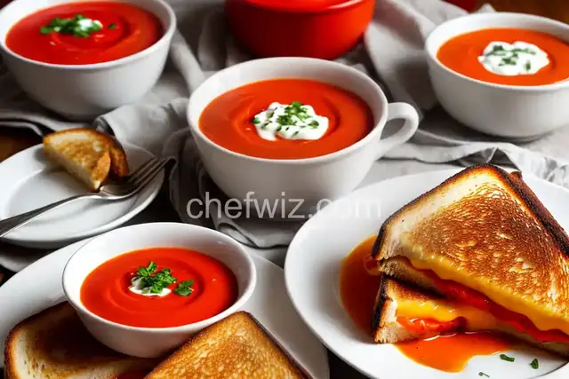Grilled Cheese and Broiled Tomato Soup