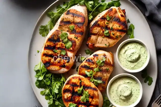 Grilled Chicken Chops with Garlic Puree