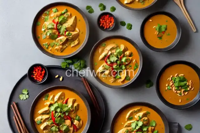 Grilled Chicken Curry with Peanut Dipping Sauce