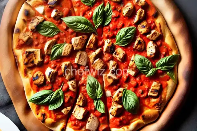 Grilled Chicken Pizza With Vodka Sauce