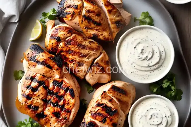 Grilled Chicken with Alabama White BBQ Sauce