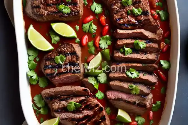 Grilled Chili Steak with Garlic-Lime Butter
