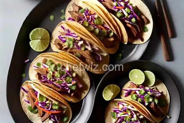 Grilled Chipotle Pork Tacos with Red Slaw